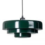 LÁMPARA TECHO VERDE METAL-CRISTAL 35 X 35 X 16 CM