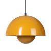 LÁMPARA TECHO NARANJA METAL 30 X 30 X 22 CM LÁMPARA TECHO NARANJA METAL 30 X 30 X 22 CM