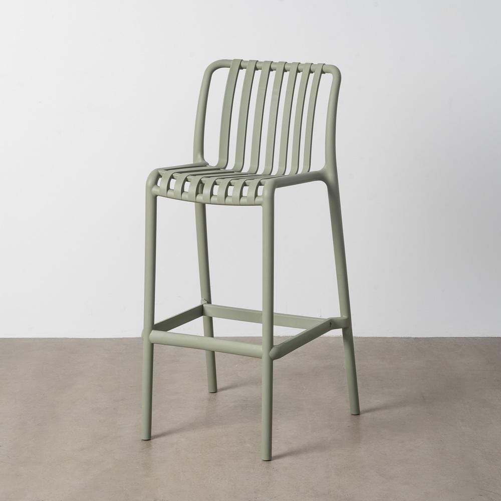 TABURETE VERDE POLIPROPILENO EXTERIOR 51 X 50 X 102 CM
