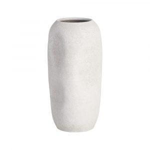 JARRÓN BLANCO CERÁMICA DECORACIÓN 16 X 16 X 40 CM