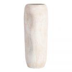 JARRÓN CREMA CERÁMICA DECORACIÓN 18 X 18 X 60 CM