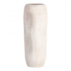 JARRÓN CREMA CERÁMICA DECORACIÓN 18 X 18 X 60 CM
