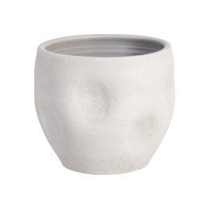 MACETERO BLANCO CERÁMICA DECORACIÓN 35 X 35 X 34 CM