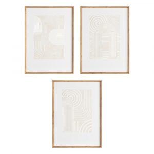 CUADRO RELIEVE 3/M BLANCO MADERA 52