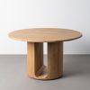 MESA COMEDOR NATURAL MADERA DE MANGO 130 X 130 X 76 CM