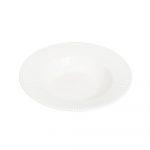 PLATO HONDO LINES PORCELANA BLANCO 22 X 22 X 4 CM